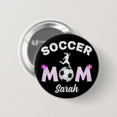 Voetbal mam ronde button 5,7 cm (Voorkant /achterkant)