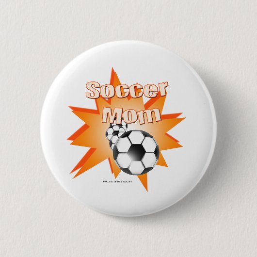 Voetbal mam ronde button 5,7 cm (Voorkant)