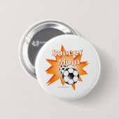 Voetbal mam ronde button 5,7 cm (Voorkant /achterkant)