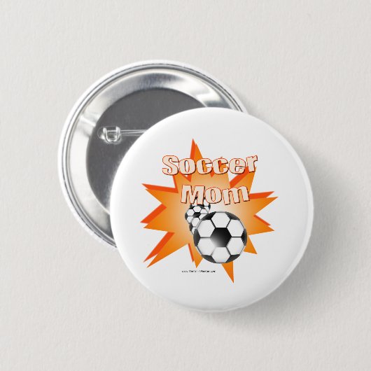 Voetbal mam ronde button 5,7 cm (Voorkant /achterkant)
