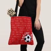 Voetbal Mam Rood over Al Print Bag Tote Bag (Dichtbij)