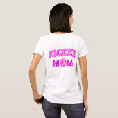 Voetbal mam tekening en tekst allemaal roze t-shirt (Achterkant volledig)