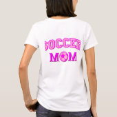 Voetbal mam tekening en tekst allemaal roze t-shirt (Achterkant)