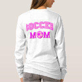 Voetbal mam tekening en tekst allemaal roze t-shirt (Achterkant)