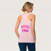 Voetbal mam tekening en tekst allemaal roze tanktop (Volledige Achterkant)