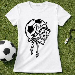 Voetbal Mama Coffee Bow Stijl T-shirt
