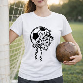 Voetbal Mama Coffee Bow Stijl T-shirt