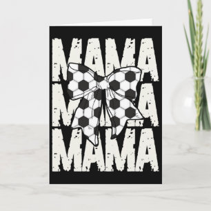 Voetbal Mama Coquette Strik Sport Moeder Schattig Kaart
