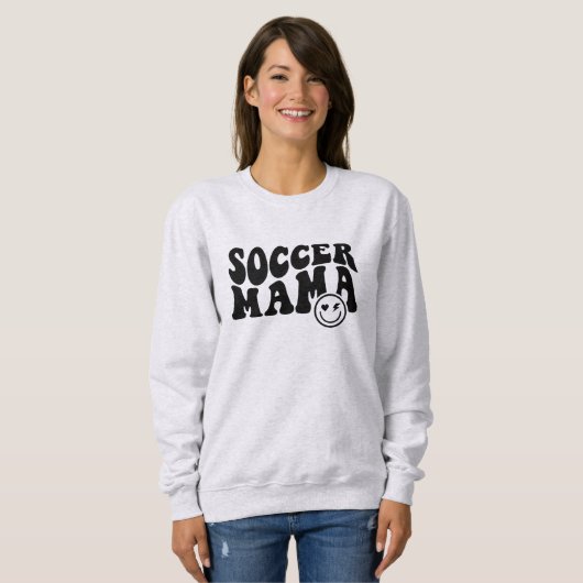 Voetbal Mama Gift Retro Custom Voetbal Sweatshirt (Voorkant volledig)