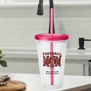 voetbal mama grappige spellen dag moederdag acryl drinkbeker