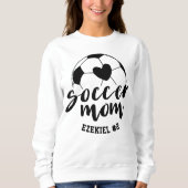 Voetbal Mama Hartbal Gepersonaliseerde Gift voor M Trui (Voorkant)