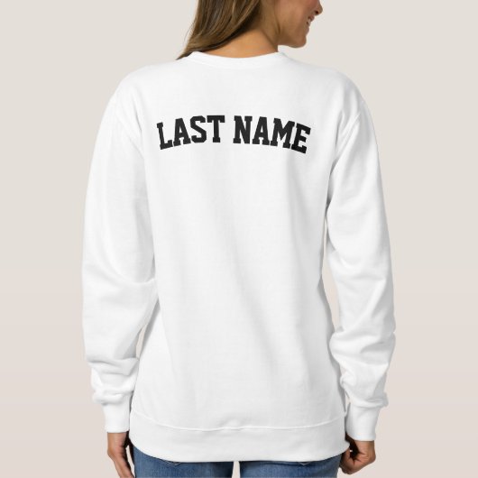 Voetbal Mama Hartbal Gepersonaliseerde Gift voor M Trui (Achterkant)