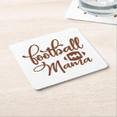 Voetbal Mama Kartonnen Onderzetters (Schuin)