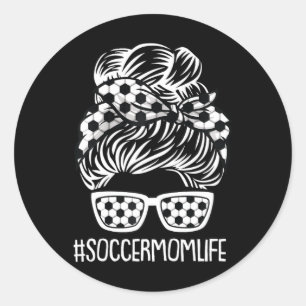 Voetbal Mama Life Moederdag Sport Lover Mama Mama Ronde Sticker