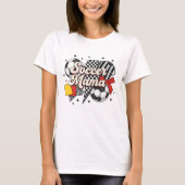 Voetbal Mama Shirt – Bold Bow & Patterned Heart (Voorkant)