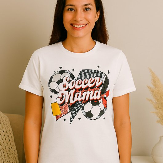 Voetbal Mama Shirt – Bold Bow & Patterned Heart