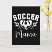 Voetbal Mama Voetbal Hart  Kaart (Gele Bloem)