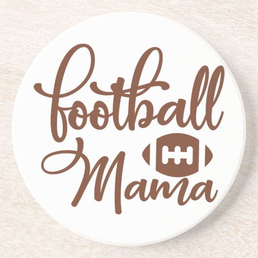 Voetbal Mama Zandsteen Onderzetter (Voorkant)
