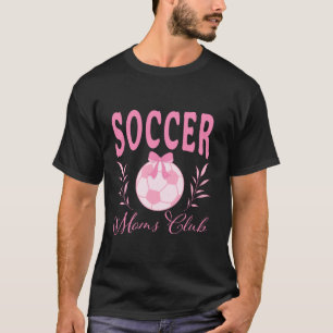 Voetbal Mama's Club Coquette Bow Roze Dochter Socc T-shirt