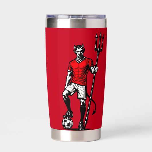 Voetbal Manchester Geïsoleerde Drinkbeker (Achterkant)