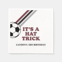 Voetbal Maroon Strepen Hat Trick 3de Verjaardag