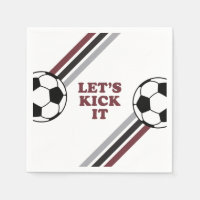 Voetbal Maroon Strepen Laten we het vieren Verjaar