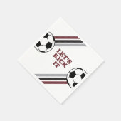 Voetbal Maroon Stripes Laten we het Verjaardag Sch Servet (Hoek)