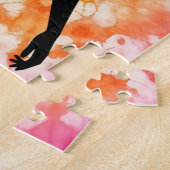 Voetbal Meisje Gepersonaliseerde Stropdas-Dye Rain Legpuzzel (Zijkant)