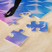 Voetbal Meisje Gepersonaliseerde Stropdas-Dye Rain Legpuzzel (Zijkant)