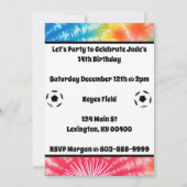 Voetbal Meisje Gepersonaliseerde Stropdas-Dye Rege Kaart (Achterkant)