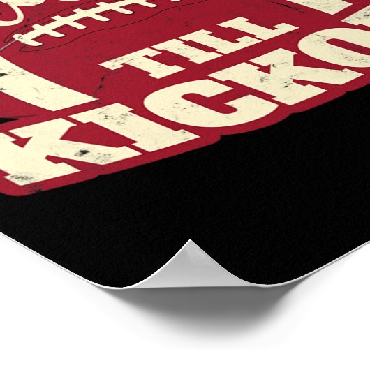 Voetbal Meisje Gift Cly Till Kickoff Herfst Voetba Poster (Hoek)