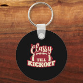 Voetbal Meisje Gift Cly Till Kickoff Herfst Voetba Sleutelhanger (Voorkant)