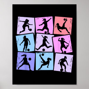 Voetbal Meisje Kinderen Vrouwen  Poster
