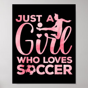 Voetbal Meisje Kunst Voor Meisjes Kinderen Peuter Poster
