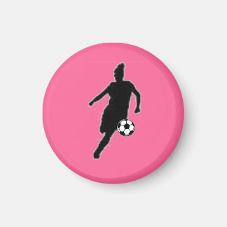 Voetbal Meisje LABEL Speler (Vrouw) - Pink-R Magneet