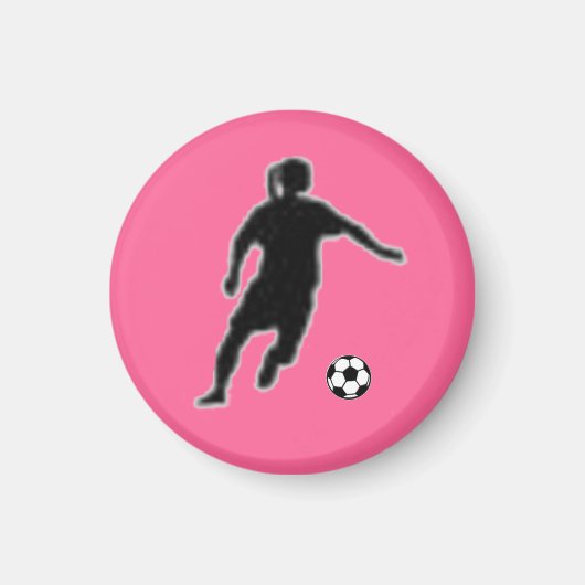 Voetbal Meisje LABEL Speler (Vrouw) - Roze-L Magneet (Voorkant)