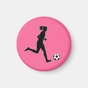 Voetbal Meisje LABEL Speler (Vrouw) - Roze-L Magneet
