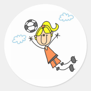 Voetbal meisje legt Sticker
