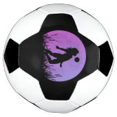 Voetbal Meisje Silhouette Maanlicht (Gedraaid)