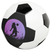Voetbal Meisje Silhouette Maanlicht (Drie kwart)