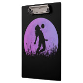 Voetbal Meisje Silhouette Maanlicht Klembord (Links)