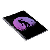 Voetbal Meisje Silhouette Maanlicht Notitieboek (Rechterzijde)