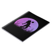 Voetbal Meisje Silhouette Maanlicht Notitieboek (Linkerzijde)