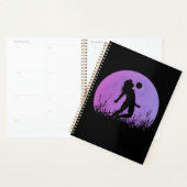 Voetbal Meisje Silhouette Maanlicht Planner (Display)