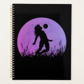 Voetbal Meisje Silhouette Maanlicht Planner (Voorkant)