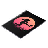 Voetbal Meisje Silhouette Mooie Zon Notitieboek (Linkerzijde)