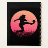Voetbal Meisje Silhouette Mooie Zon Planner (Achterkant)