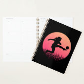Voetbal Meisje Silhouette Mooie Zon Planner (Display)
