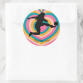 Voetbal Meisje Speler Football Team Ronde Sticker (Tas)