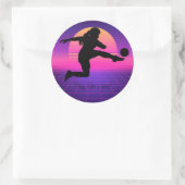 Voetbal Meisje Speler Football Team Ronde Sticker (Tas)